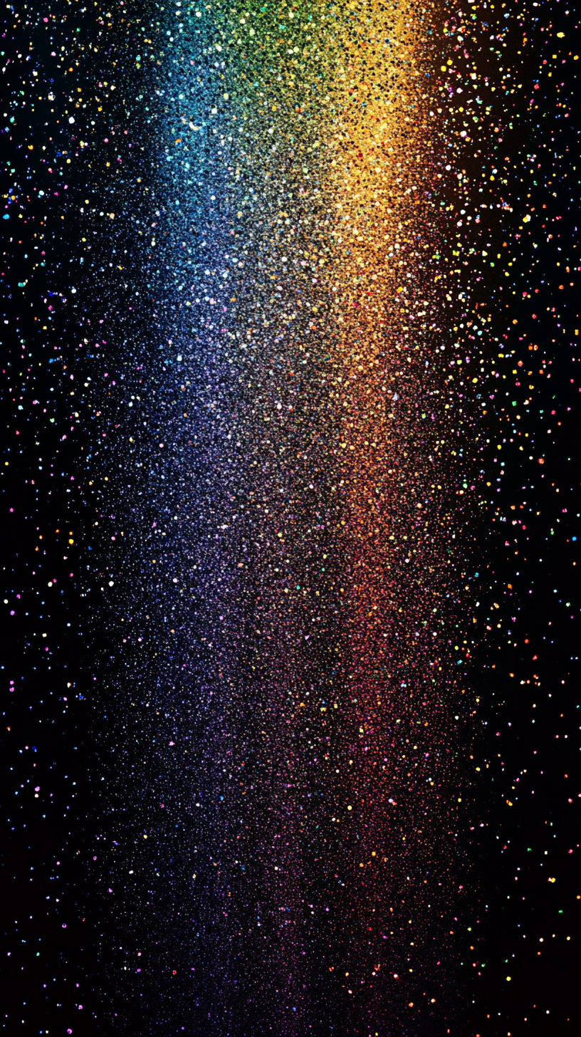 A vibrant and dazzling rainbow glitter wallpaper for phones, showcasing bright, sparkling hues that uplift any screen