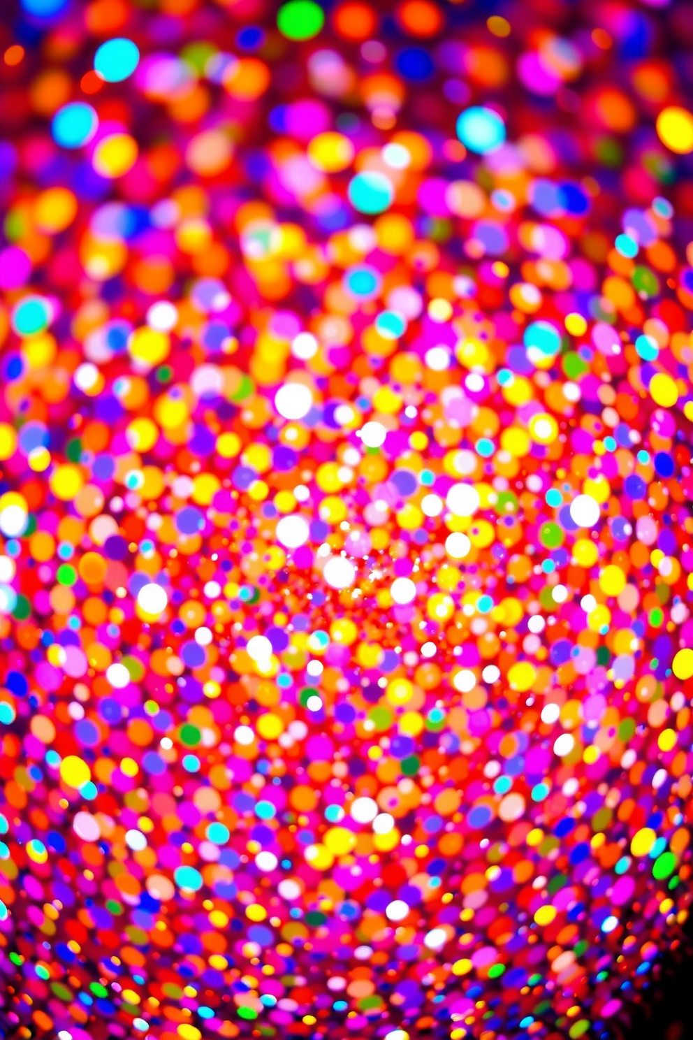 A vibrant glitter phone wallpaper featuring bright colors and playful shimmering flecks, perfect for iPhones and other devices. This lively design adds a cheerful atmosphere to your screen and is available as a free download at pafwallpapers.com, ideal for those who appreciate aesthetic and cute wallpapers.